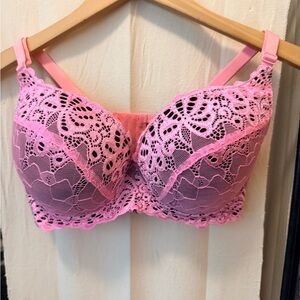 Youmita Pink Lace Bra